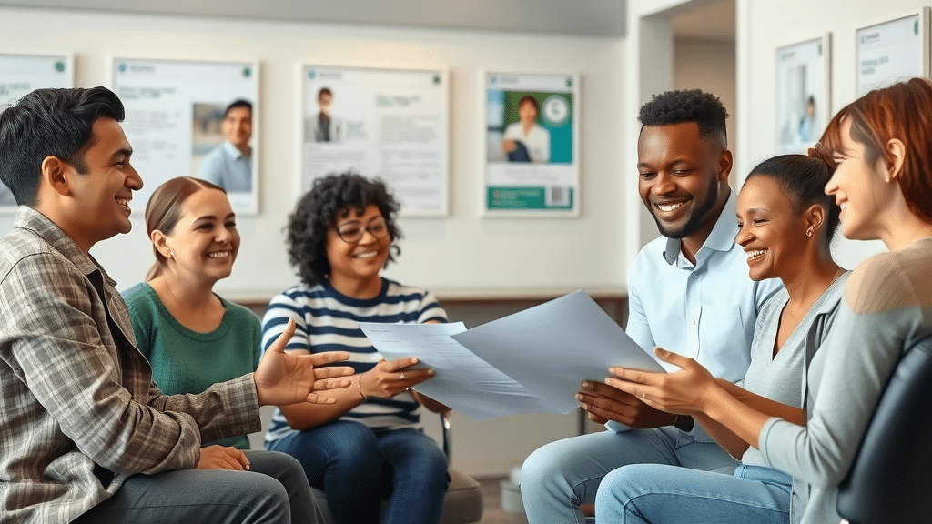 auto insurance rates Columbia SC, diverse family and agent discussing car insurance