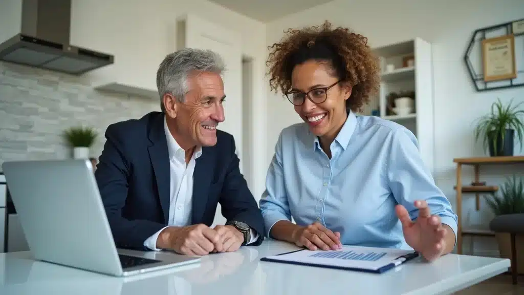 Insurance coverage review with agent and homeowner in Columbia SC