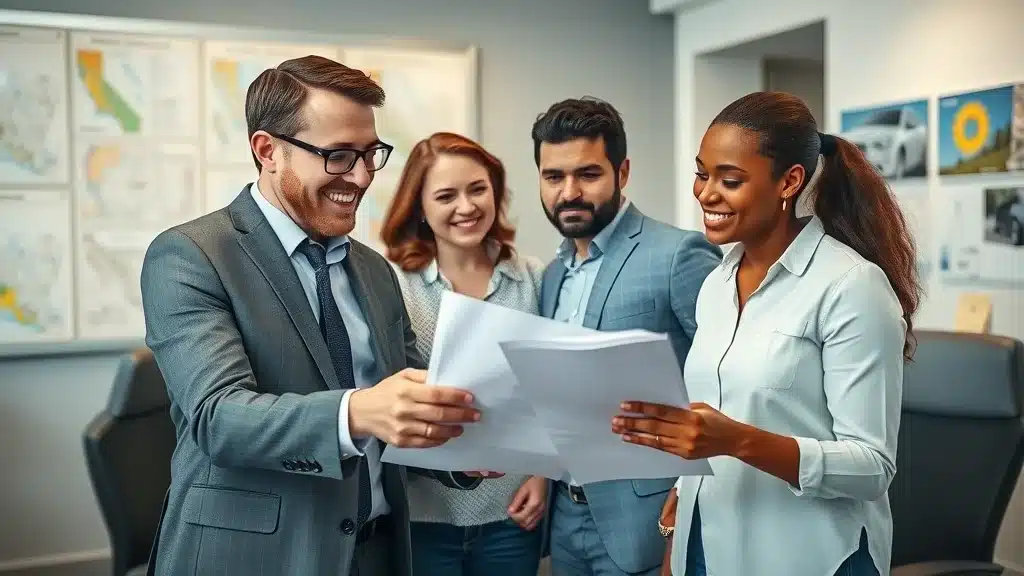 Insurance agent consulting Columbia SC family, discussing car insurance options for 2026