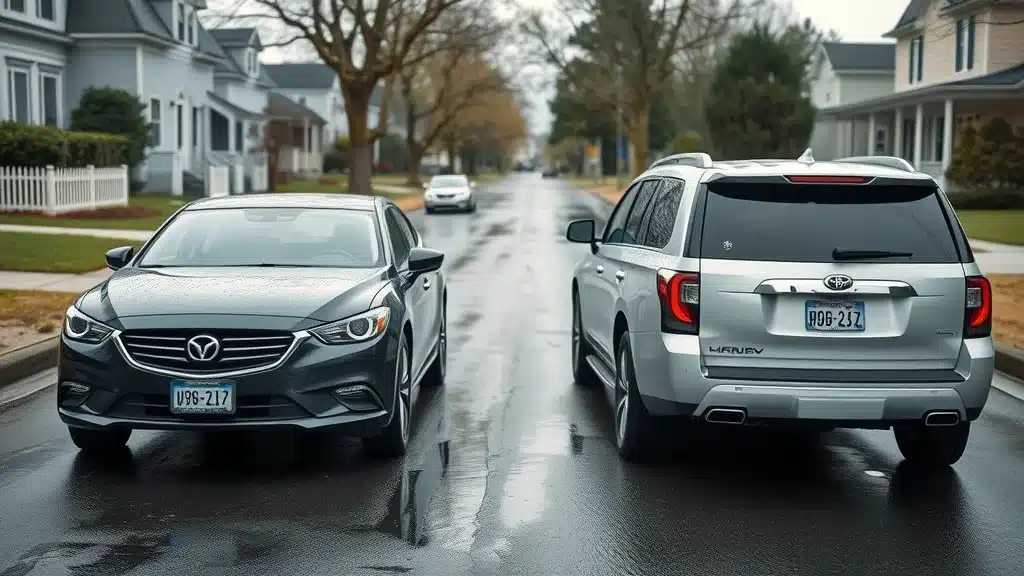 Comparison of used sedan and luxury SUV in Columbia, SC — differences in insurance cost by coverage 2026