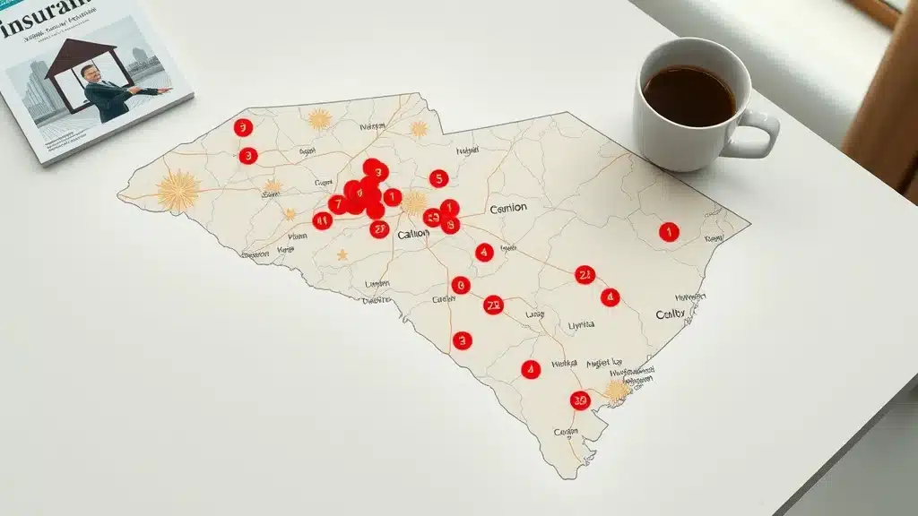Map of South Carolina with seismic risk zones highlighted and Columbia regional context for earthquake coverage