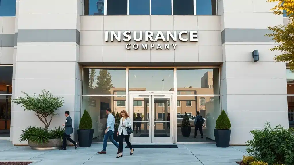 Modern insurance agency building in downtown Columbia, SC with clear signage, illustrating where many drivers seek the most common car insurance discounts in Columbia.