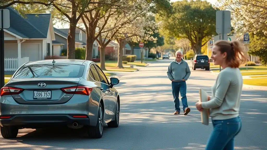 Lexington SC teen learning parallel parking under parental supervision for car insurance requirements