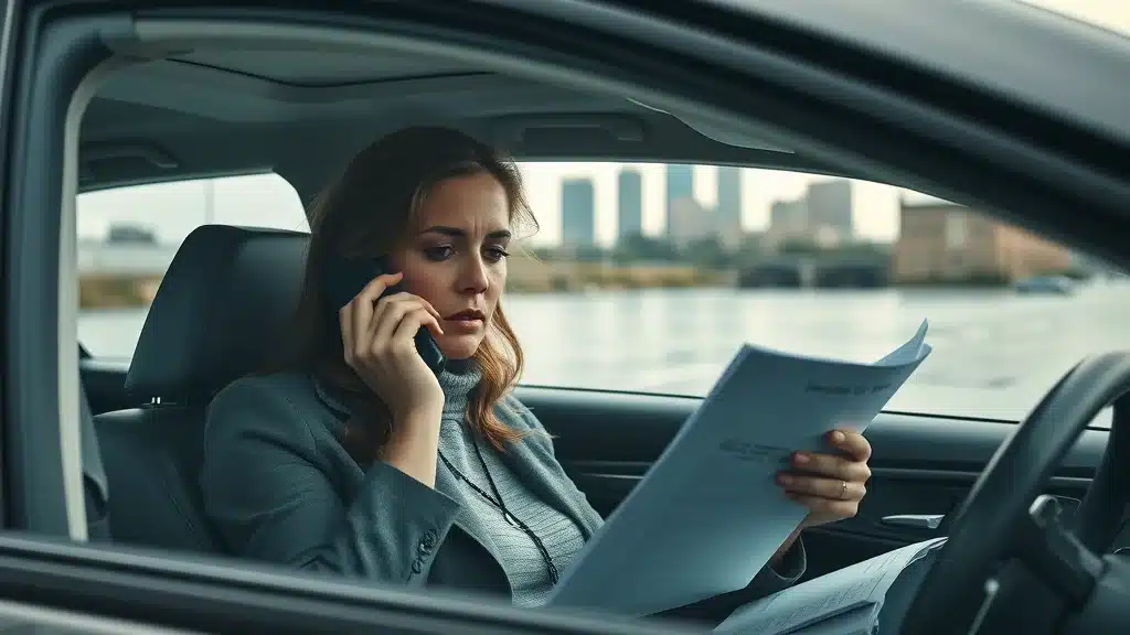 Columbia SC - risk of lapse in car insurance coverage, worried driver reviewing paperwork