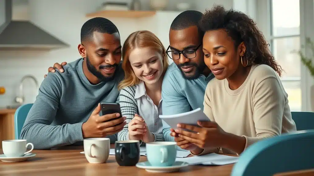 Columbia family reviewing their credit score to understand auto insurance rate differences