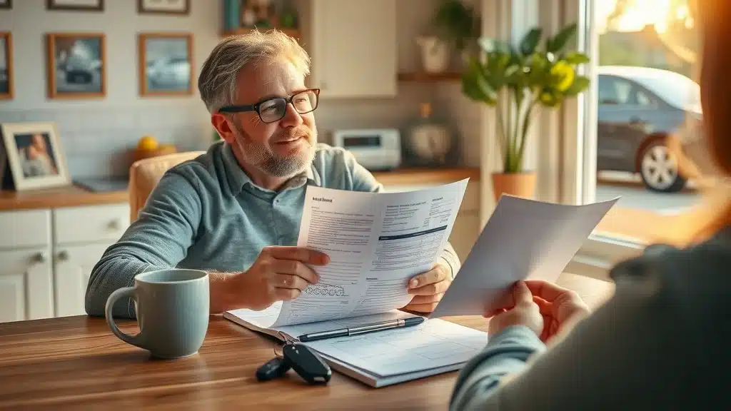 Cautious recovery and follow-up after accident. Lexington SC driver reviews repair and medical paperwork at home, ensuring all documentation is ready for insurance companies and accident attorney advice.