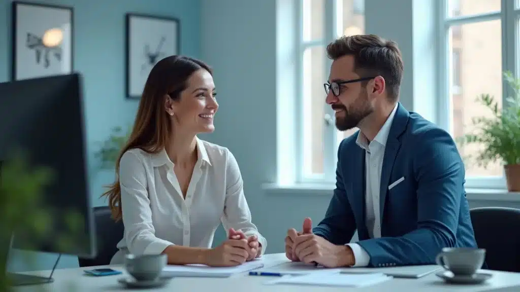 Lexington SC insurance advisor discussing hail damage claim and insurance rates with customer